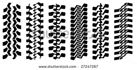 Track Of Mud Terrain Tyres  Can Make Any Length    Stock Vector