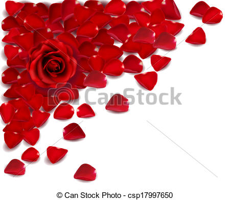 Vector   Background Of Red Rose Petals  Vector   Stock Illustration