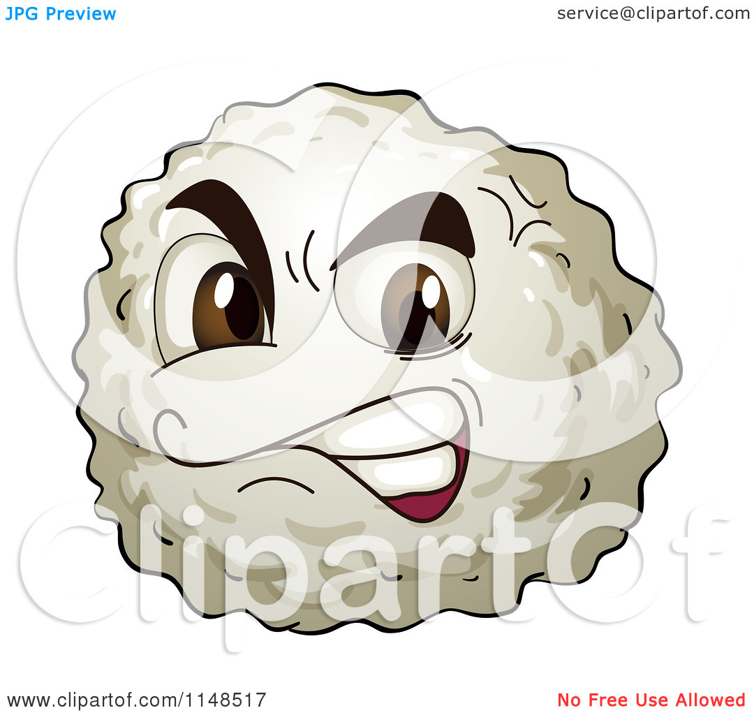     White Blood Cell Or Virus Bacteria Germ   Royalty Free Vector Clipart
