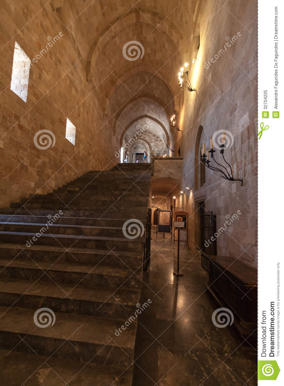    Arch Ceiling Inside The Medieval Castle Of Rhodes Island Greece