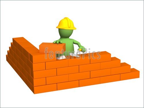 Building A Brick Wall Cartoon Boy Clipart   Free Clip Art Images