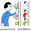 Cartoon Person Knocking On Door