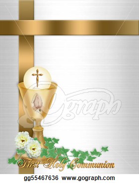 Clip Art   Holy Communion Invitation Background  Stock Illustration