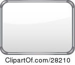 Clipart Illustration Of A Metal Frame White Board With Blank Space