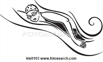 Drawing   A Woman Swimming  Fotosearch   Search Clipart Illustration