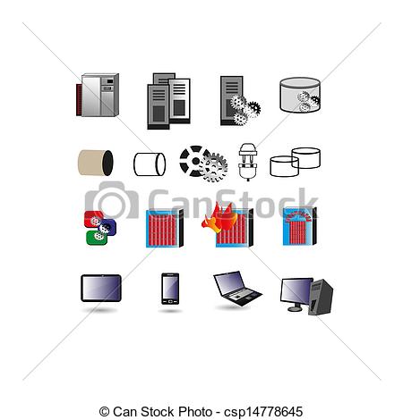 Eps Vector Of Information Technology Icon Symbol   Vector Collection    
