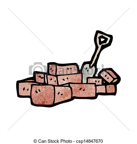 Illustration Of Cartoon Pile Of Bricks Csp14847670   Search Clipart