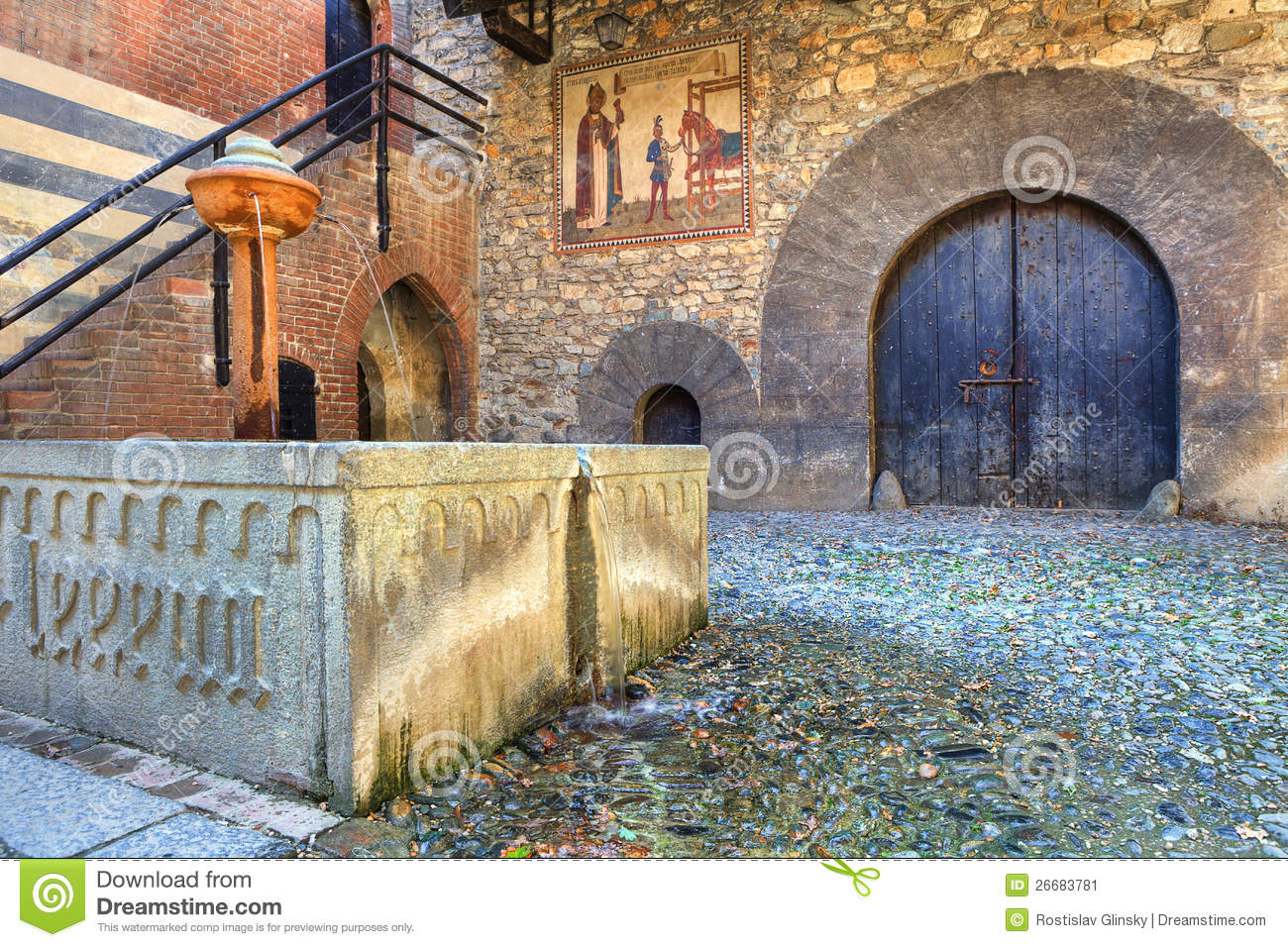 Interior Court Of Valentino Medieval Castle  Aka Castello Del