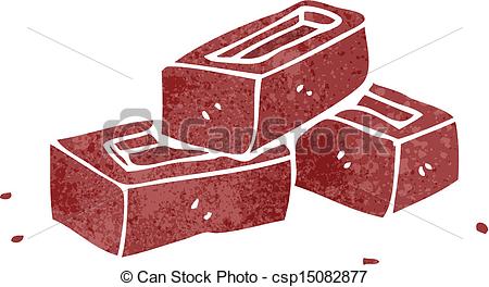 Of Retro Cartoon Pile Of Bricks Csp15082877   Search Clipart    