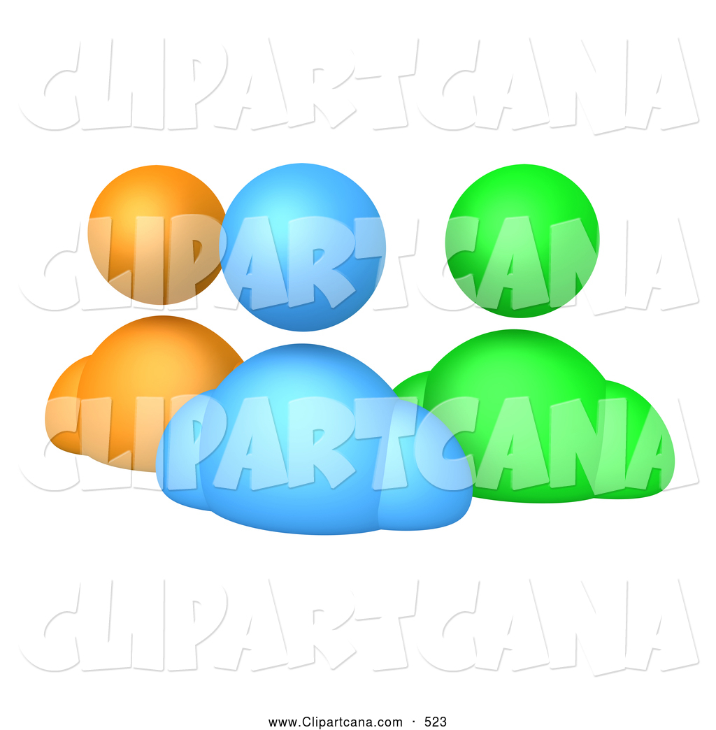     People Standing Side By Side Icon Orange People In A Group Holding