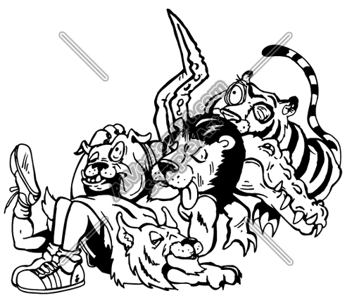 Pile Clipart And Vectorart  Sports Mascots   Lions Vectorart And    