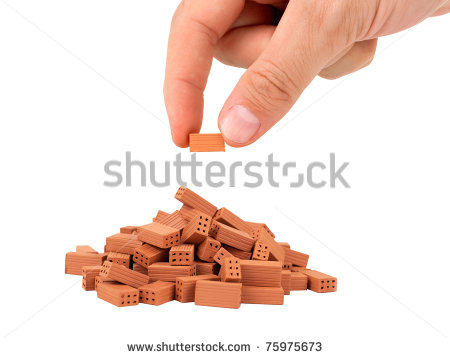 Pile Of Bricks Clip Art Pile Of Small Bricks On White