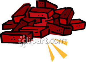Pile Of Bricks   Royalty Free Clipart Picture