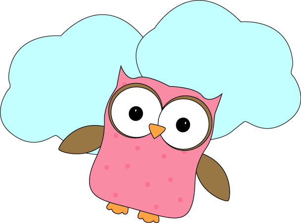 Pink And Blue Owl Clip Art Flying Owl Clip Art Flying