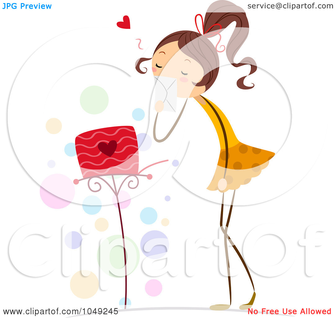 Royalty Free  Rf  Clip Art Illustration Of A Valentine Stick Girl