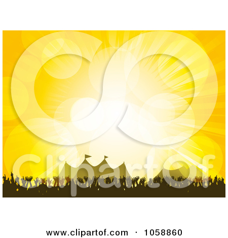 Royalty Free Vector Clip Art Illustration Of A Concert Crowd Of Hands