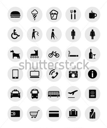 Travel Information Signes Collection Stock Vector   Clipart Me