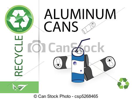 Vector   Please Recycle Aluminum Cans   Stock Illustration Royalty