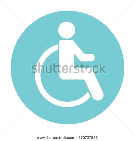 Wheelchair Handicap Icon Stock Vector Clipart