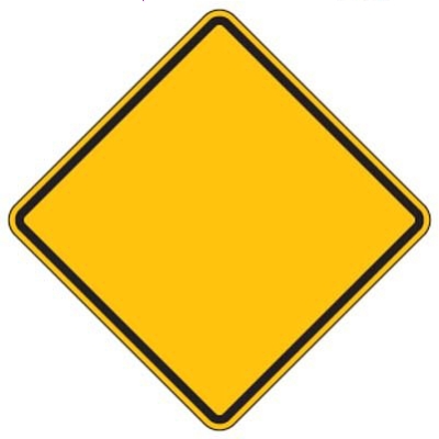 Yellow Blank Diamond Signs From Labelmaster