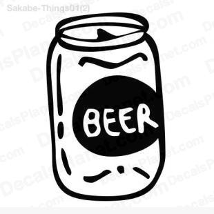 Beer Can Listed In Cartoons Decals 