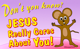 Christian Mouse  Jesus Cares About You