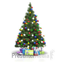 Christmas Tree Lights Flickering Powerpoint Animation