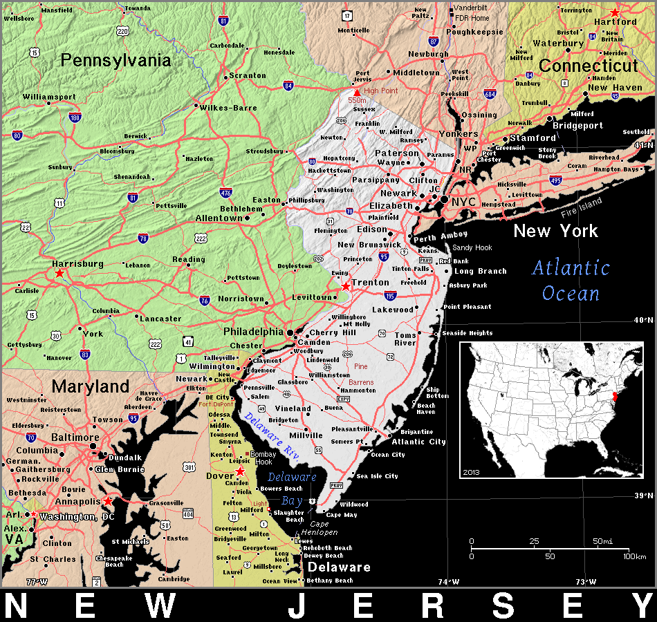 Com Geography Us States State Topo Dark New Jersey Topo Dark Png Html