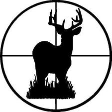 Decal   Deer Buck Scope Gun Target Hunt Hunting Sticker Fun Truck