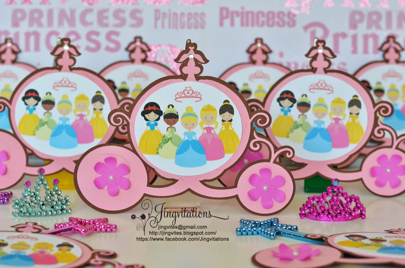 Disney Princess Inspired Birthday Invitations   Cinderella Snow White