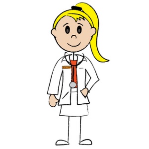 Doctor Clipart Image   Clip Art Image Of A Female Doctor Stick Figure