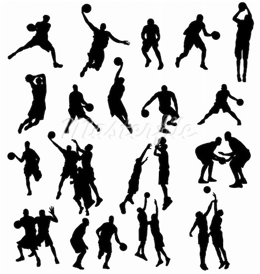 Dunking Basketball Silhouette