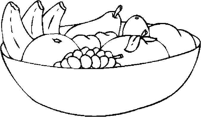 Fruit Bowl 07 Free Printable Fruits 2 Coloring Pages