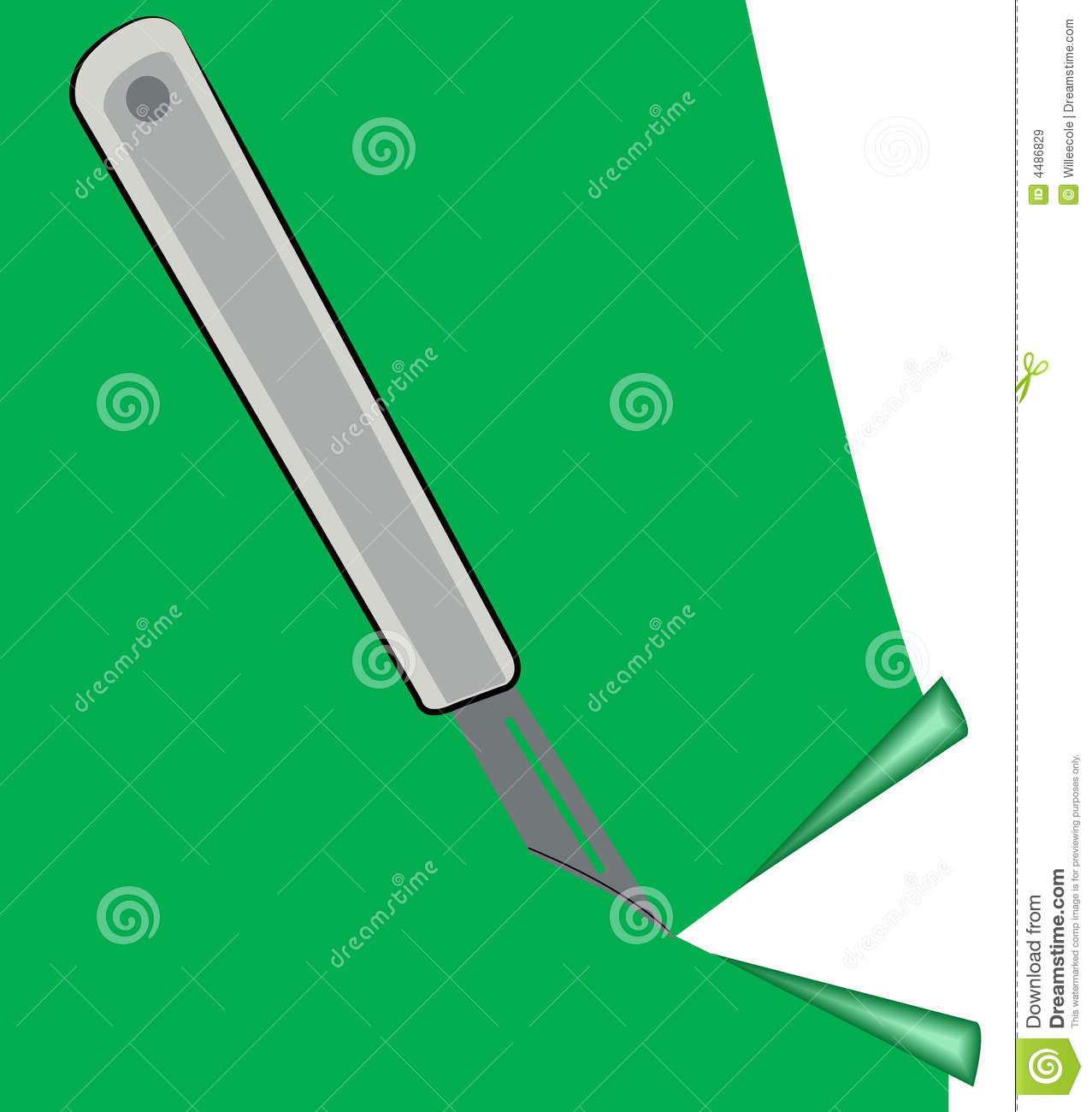 Knife Cutting Paper Royalty Free Stock Images   Image  4486829
