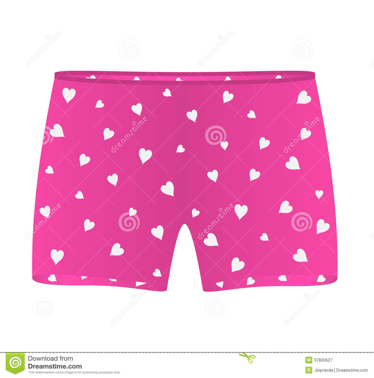 Mens Boxer Shorts With White Hearts Royalty Free Stock Photography