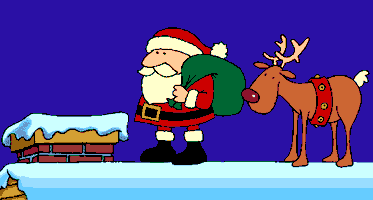 Santa Jumps Down Chimney  Funny   A 