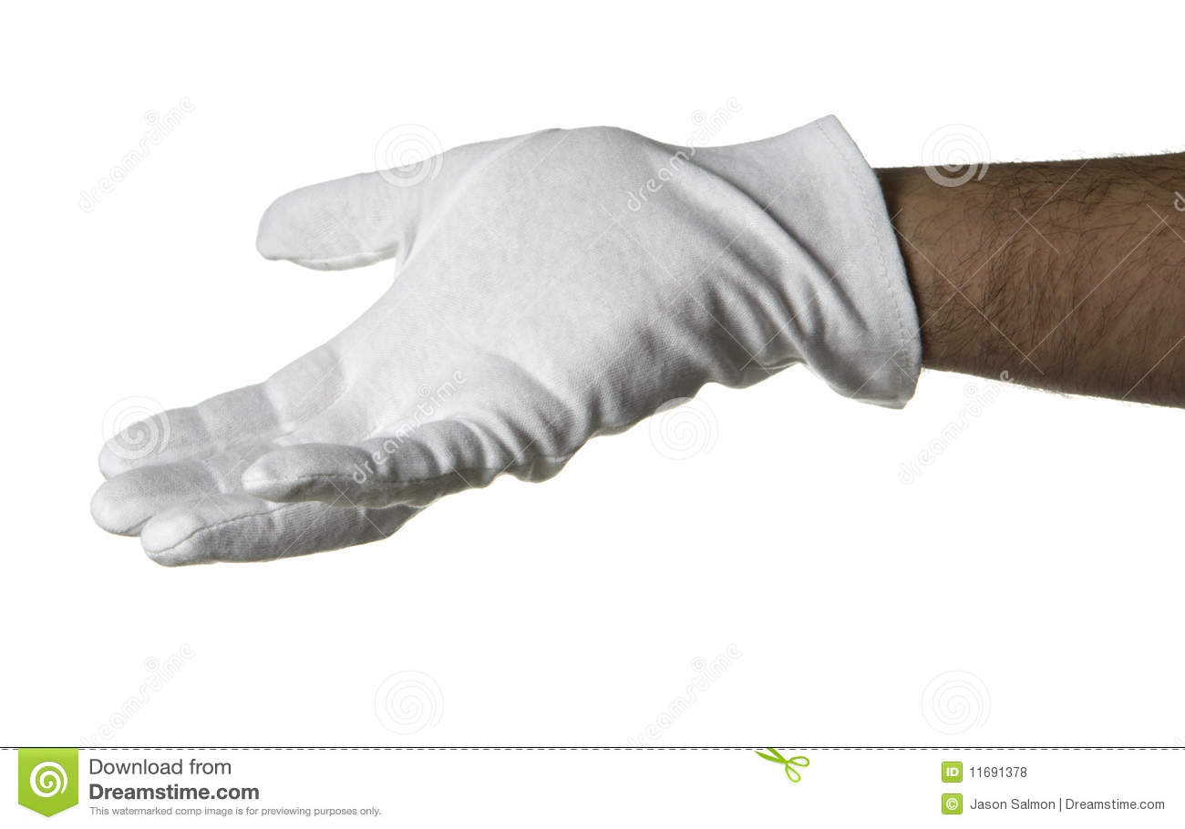 White Gloved Hand Royalty Free Stock Photos   Image  11691378