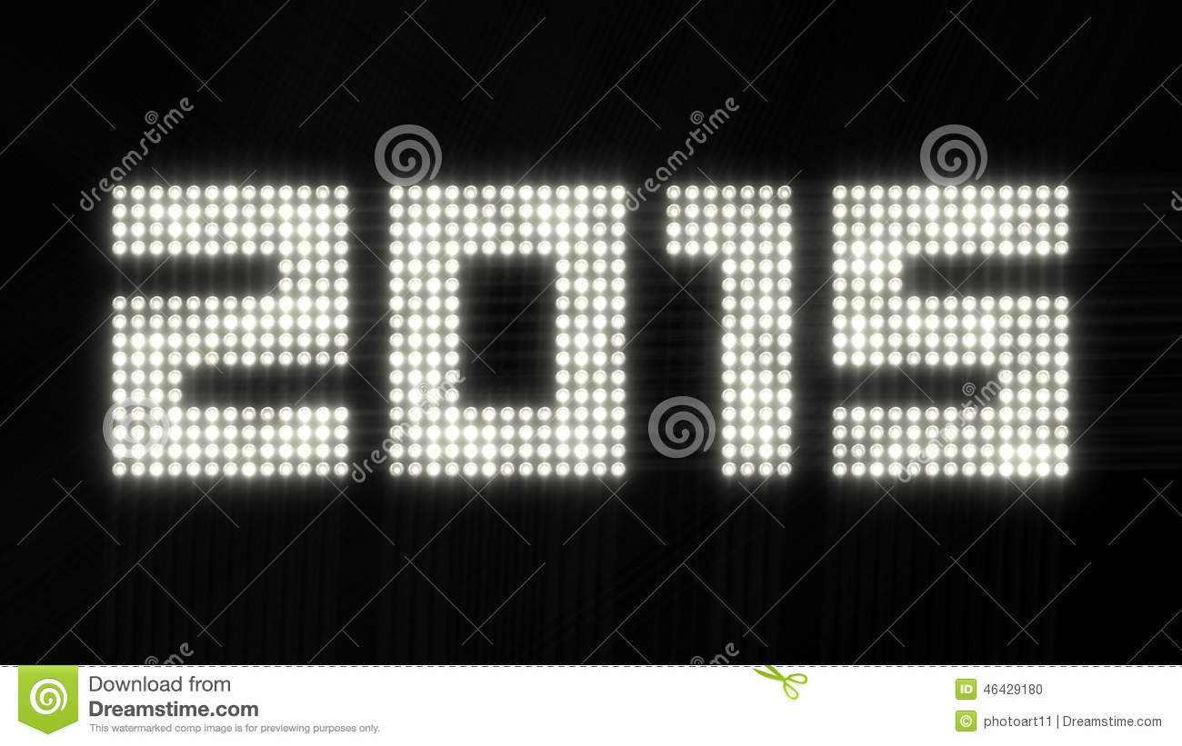 Year 2015   Flickering Lights Stock Illustration   Image  46429180