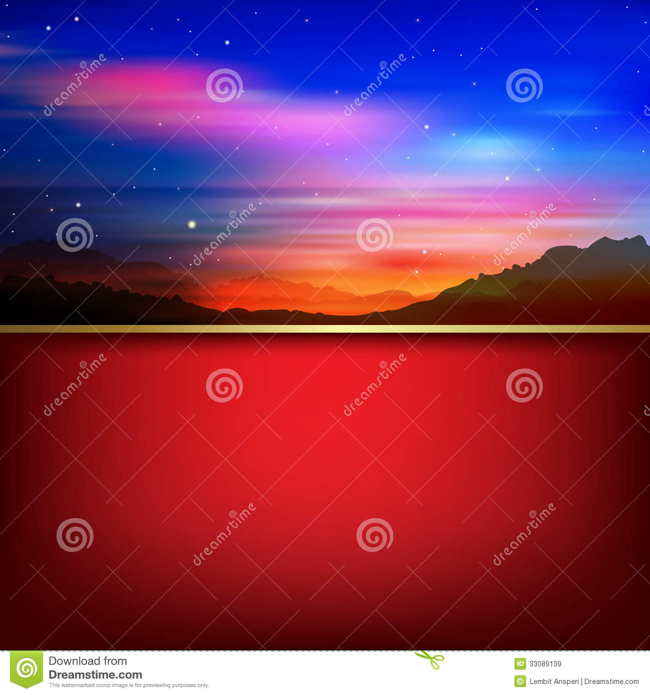 Abstract Background With Sunrise And Mountains Royalty Free Stock    