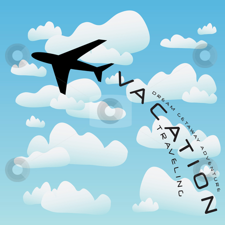 Airplane Vacation Travel Vector Stock Vector Clipart Vacation    