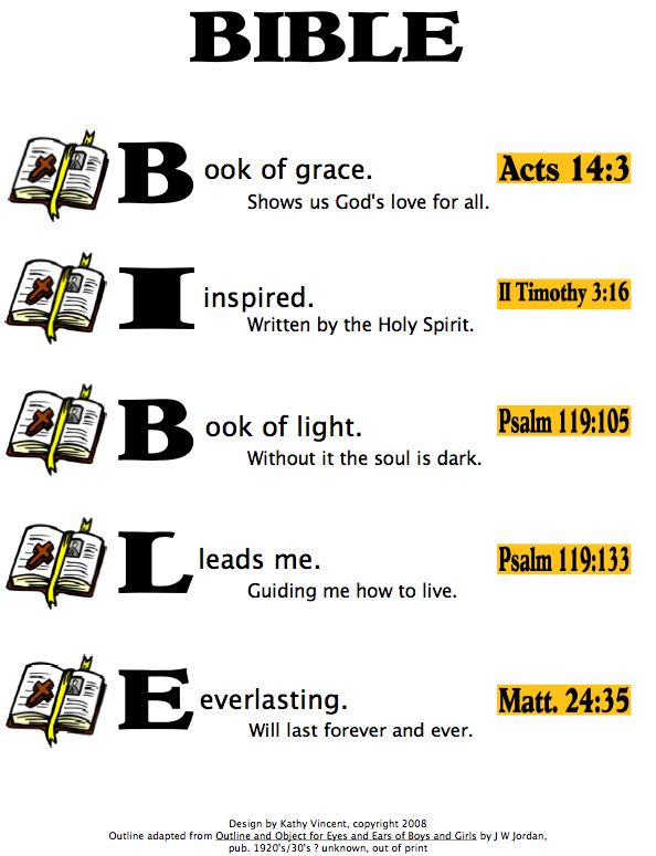 Bible Acrostics And Bible Lesson Outlines