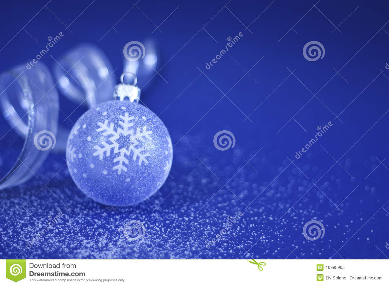 Christmas Bauble And Ribbon Royalty Free Stock Photo   Image  10995905