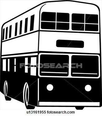 Clipart   Double Decker Bus  Fotosearch   Search Clipart Illustration
