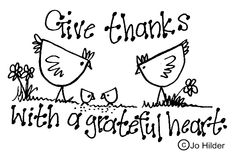 Give Thanks Clip Art Black And White