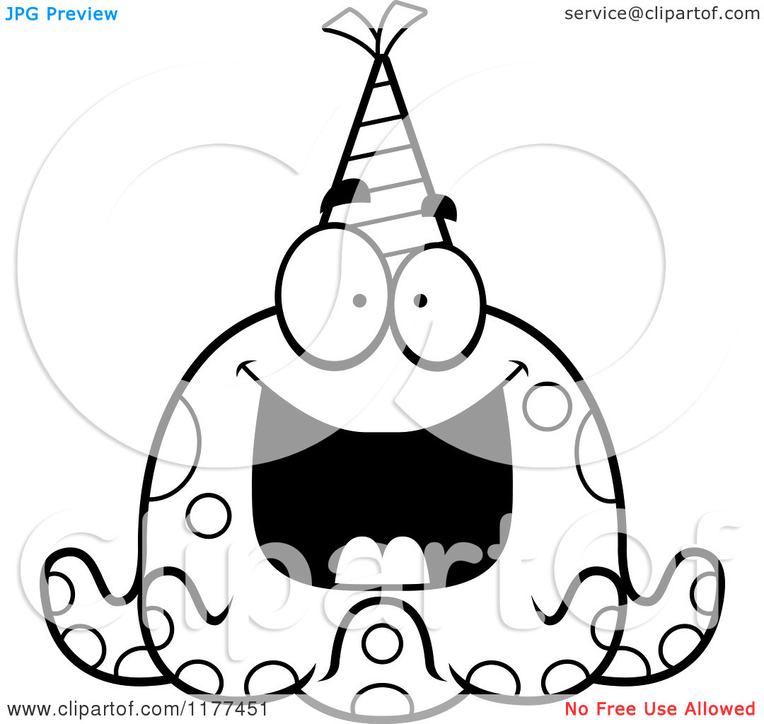 Happy Birthday Black And White Cartoon Of A Black And White Happy