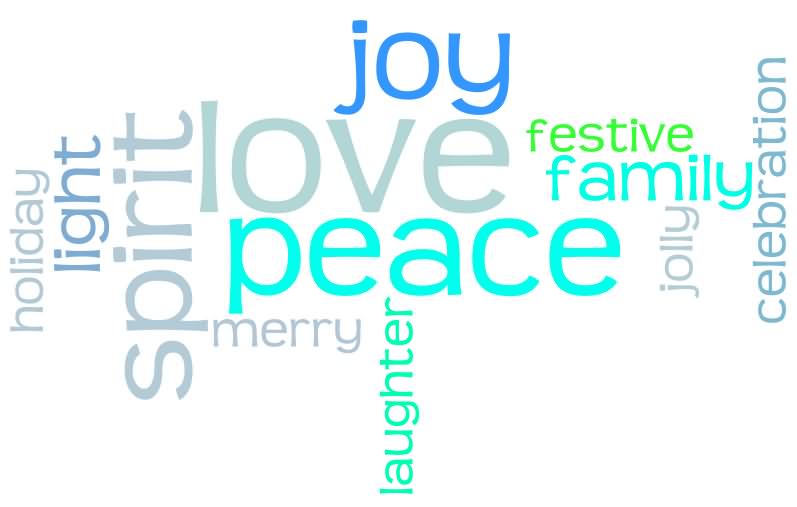 Happy Holidays Joy Love Peace Graphic