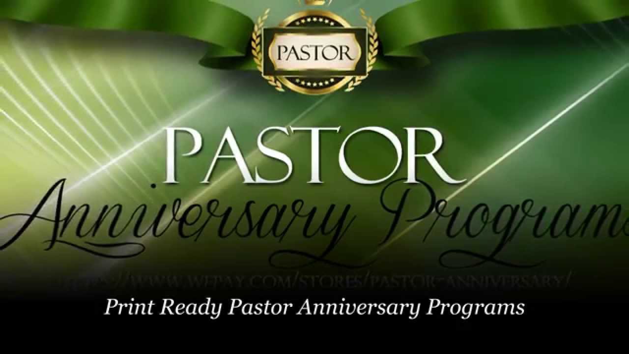 Pastor Anniversary Program
