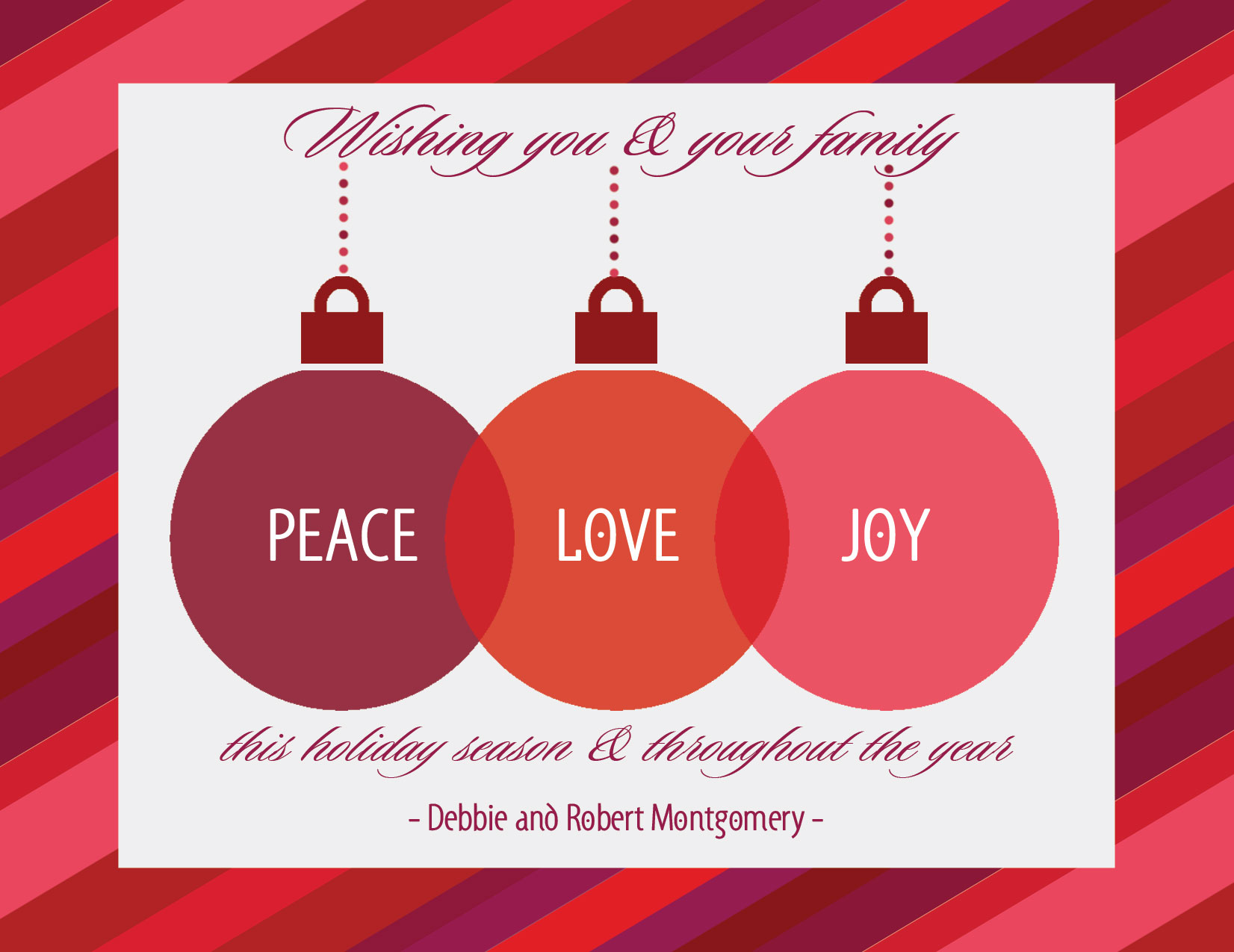 Peace Love Joy Ornaments   Bells And Binkies