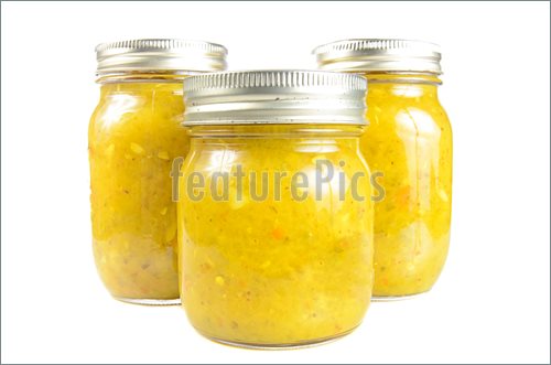 Picture Of Three Jars Of Relish  Royalty Free Photo At Featurepics Com
