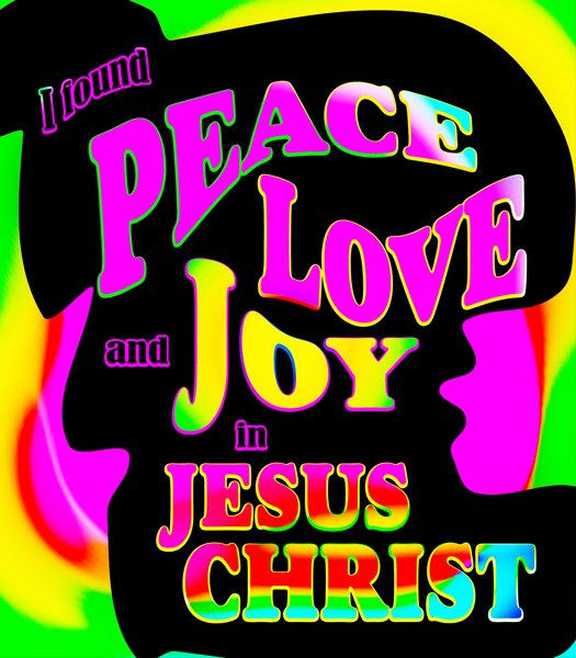 Retro Christian Art  I Found Peace Love And Joy In Jesus Christ
